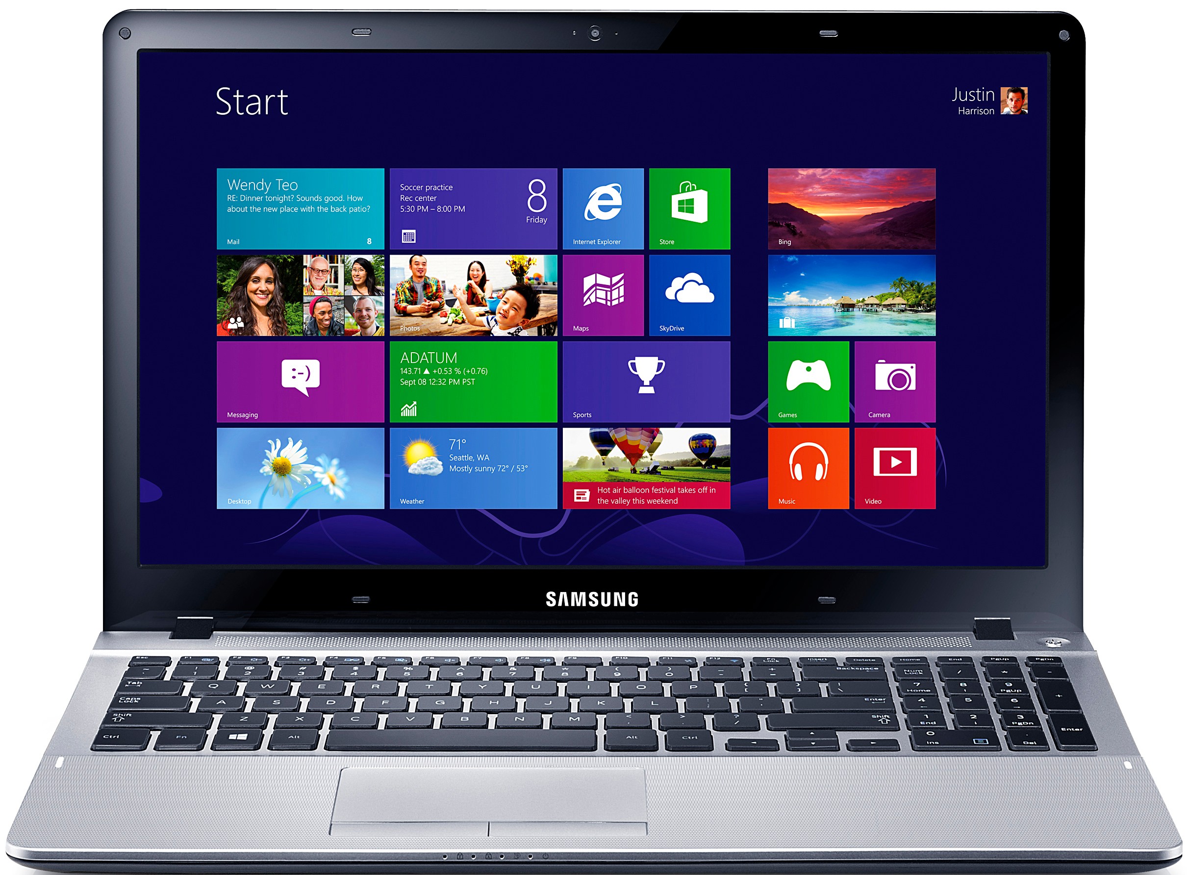 Samsung 3-serien 15.6" bærbar computer NP370R5E (sølv