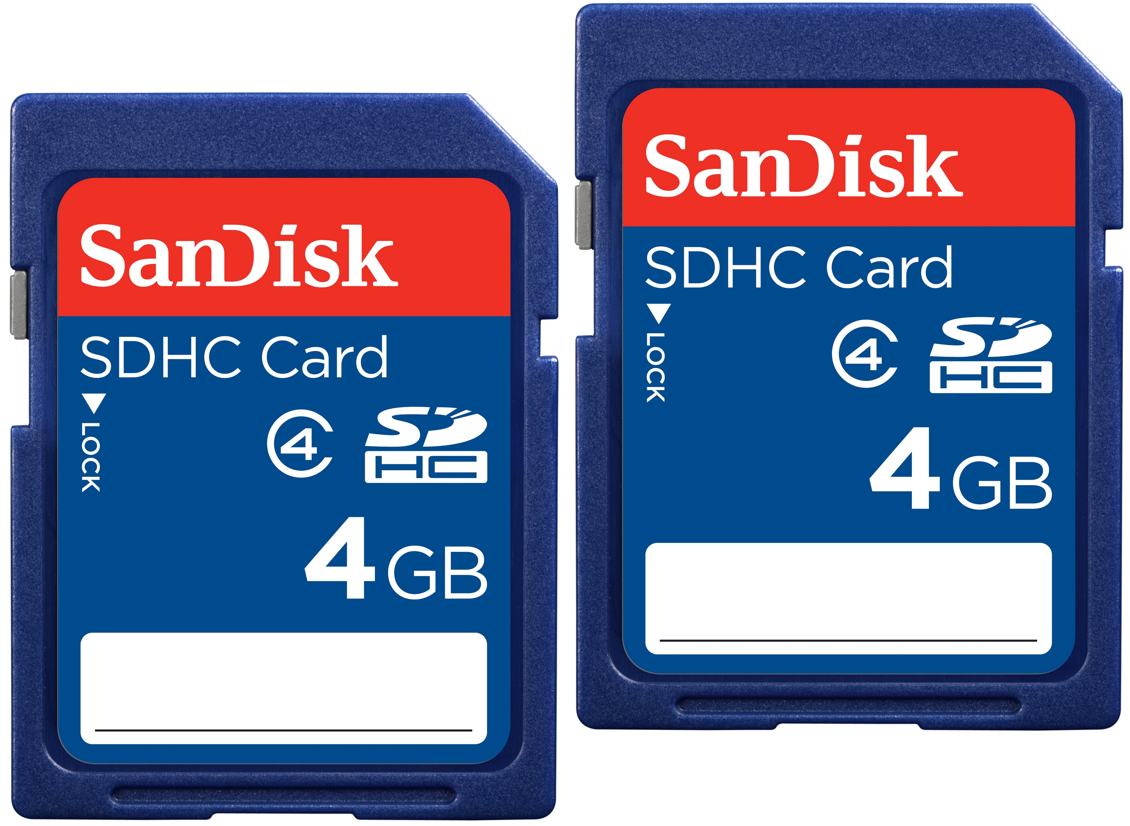 SanDisk SDHC 4GB Minneskort (2 pack)