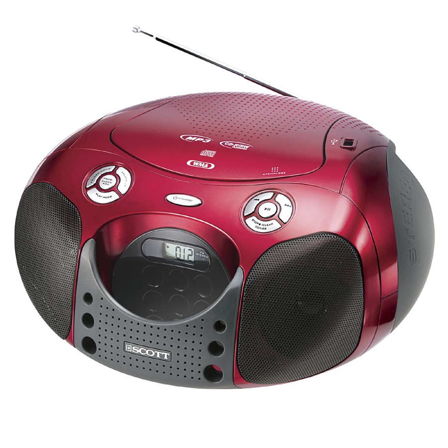 Scott SDM25RED červen&yacute; - r&aacute;dio s CD