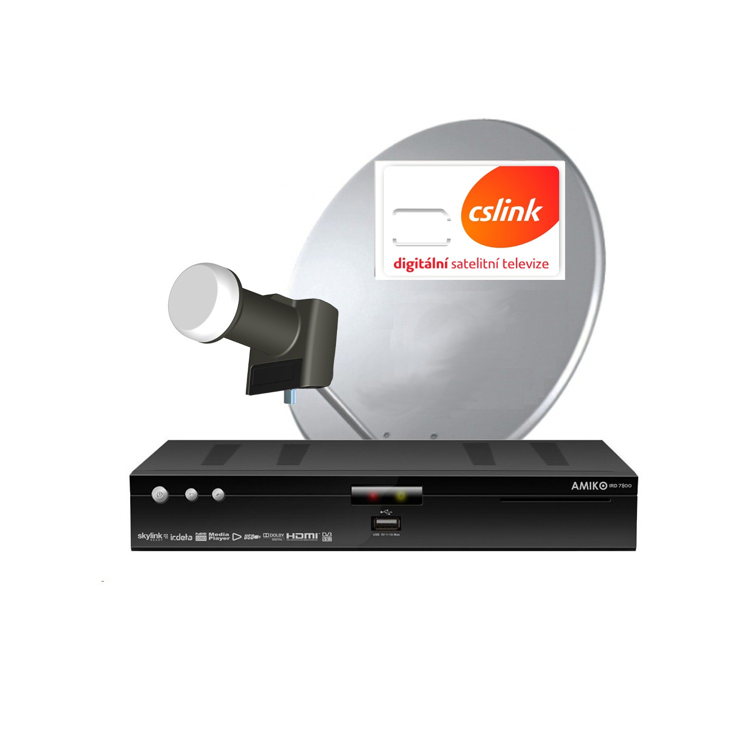 Amiko HD satelitn&yacute; komplet IRD 7800