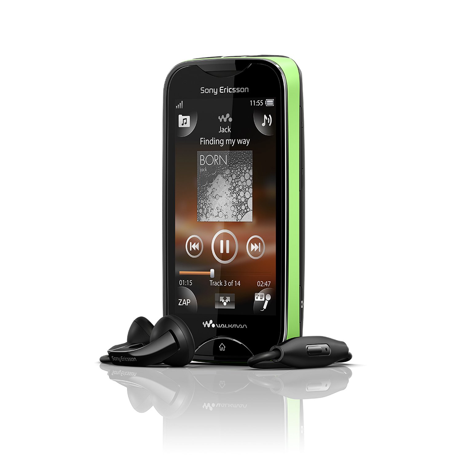 Sony Ericsson Walkman Mix černozelen&yacute; - mobil