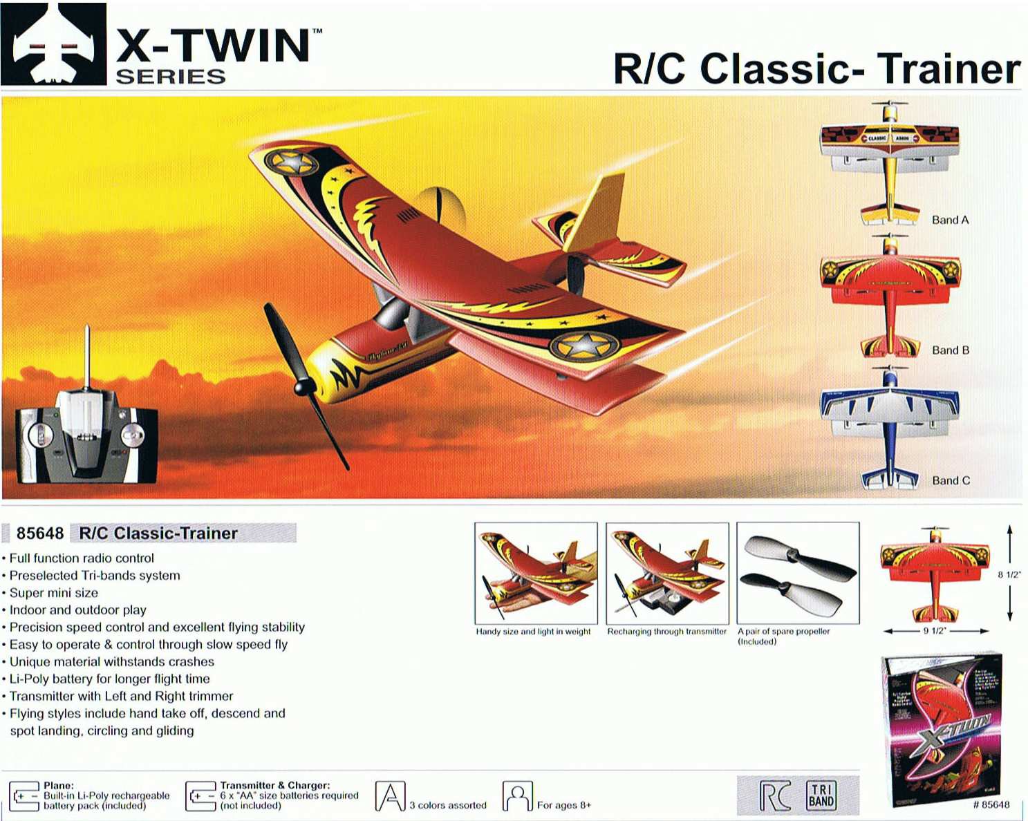 Letadlo X-Twin:R/C Classic - Trainer Silverlit