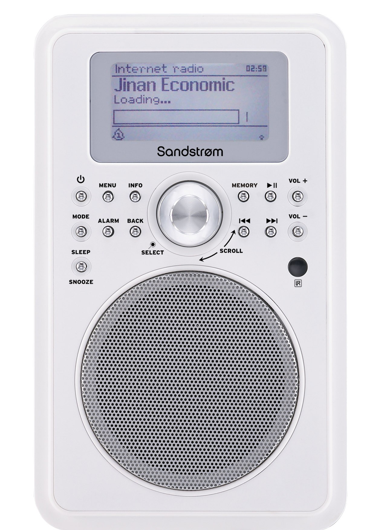 Sandstrøm DAB+/FM/Internet radio SVDIW12E (Hvid)