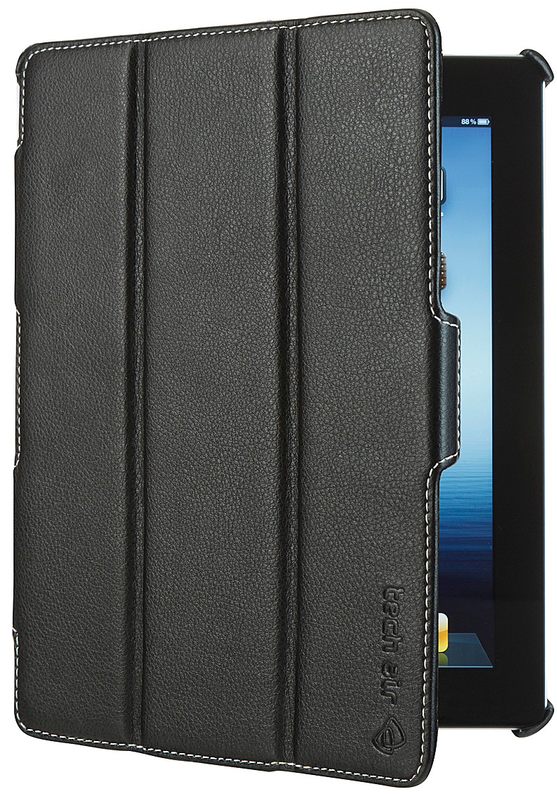 Techair Tri-Fold Folio deksel for iPad (sort)