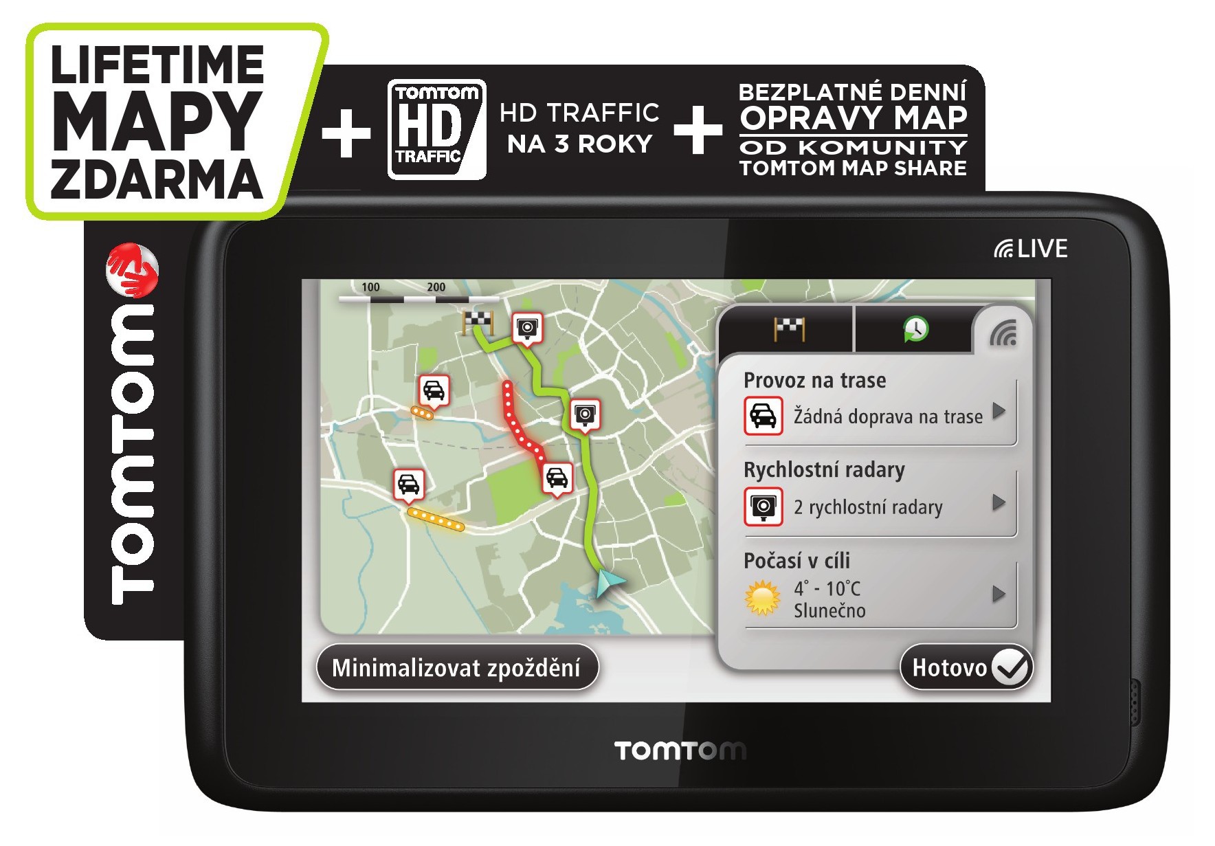 Tomtom GO LIVE 1005 Europe LifeTime HDT - navigácia