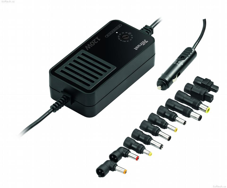Trust 120W auto adaptér pro notebooky - napájecí adaptér