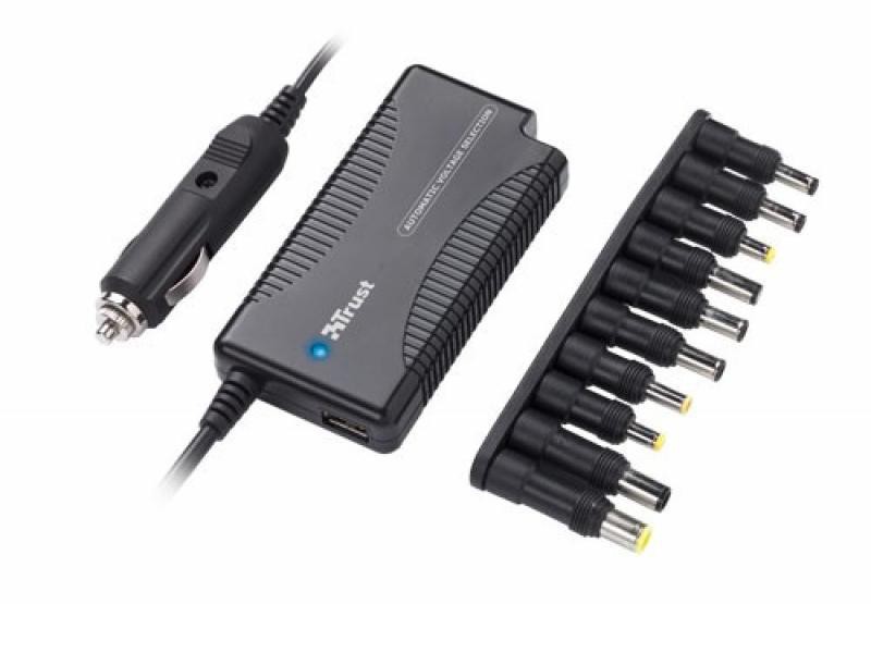 Trust Plug & Go 90W auto adapt&eacute;r pre notebooky