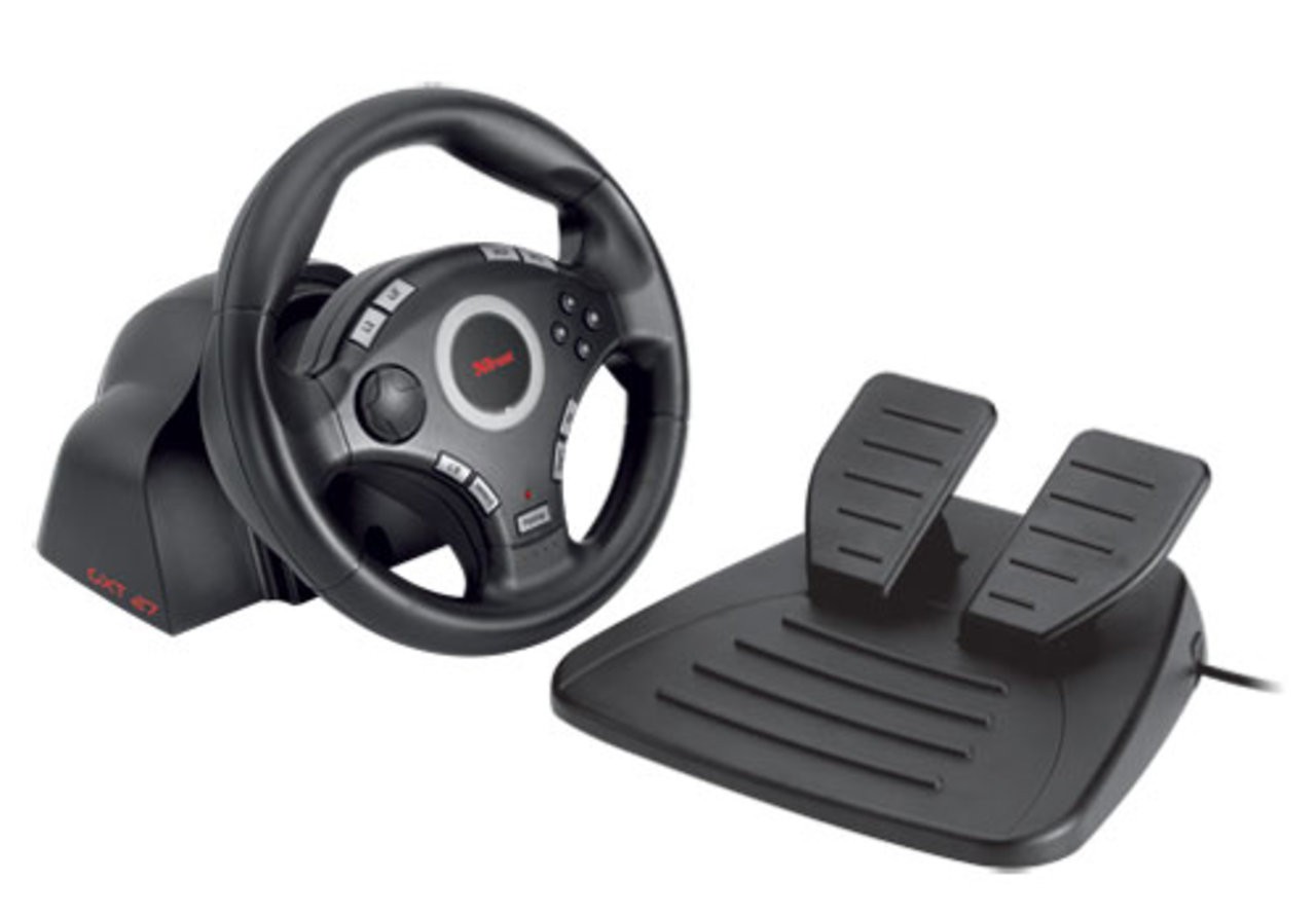 Trust GXT 27 Force Vibration Steering Wheel - volant pre PC, PS2 a PS3