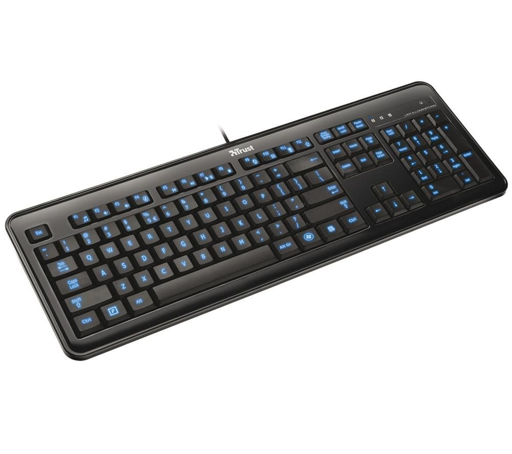 Trust eLight LED Illuminated Keyboard - podsvieten&aacute; kl&aacute;vesnica