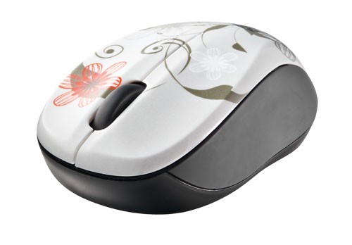 Trust Vivy Wireless Mini Mouse 18247 Grey Flowers – bezdrôtová optická myš
