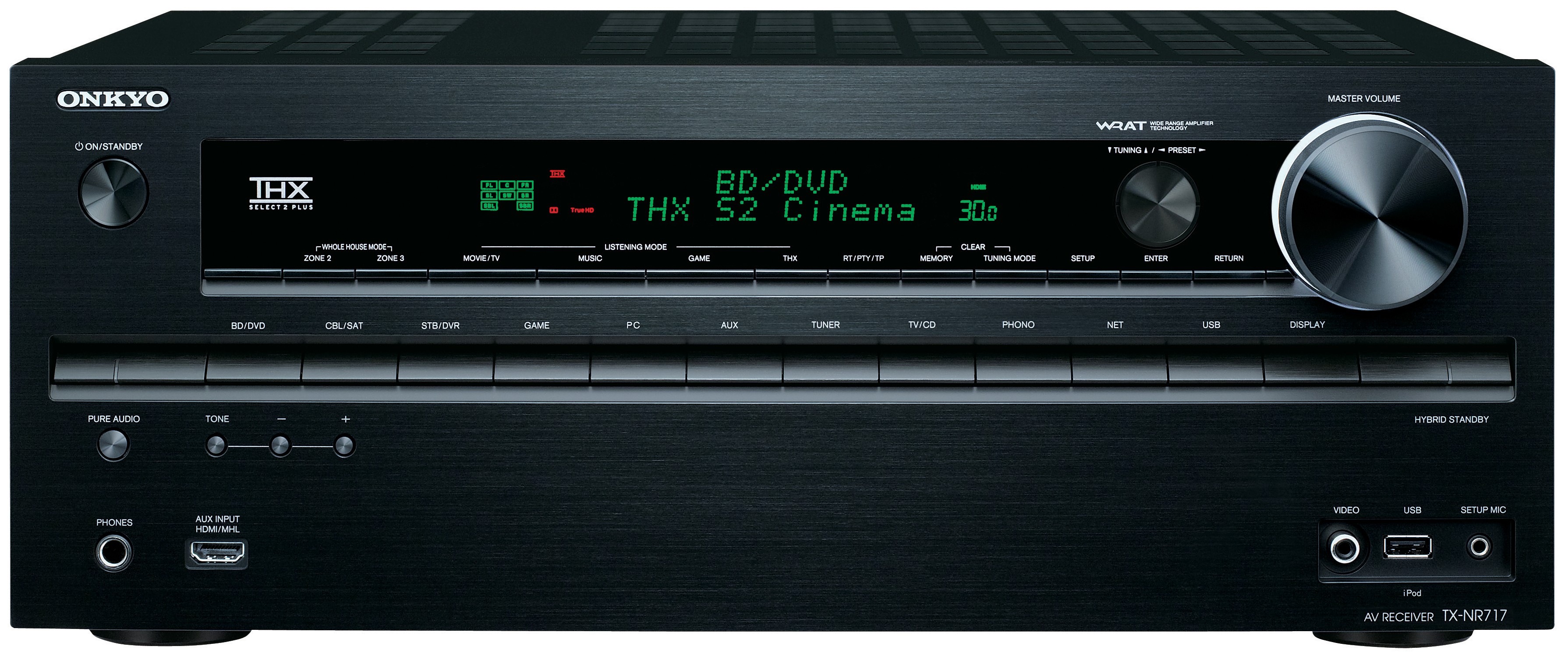Onkyo 7.2 receiver TX-NR717 (sort)