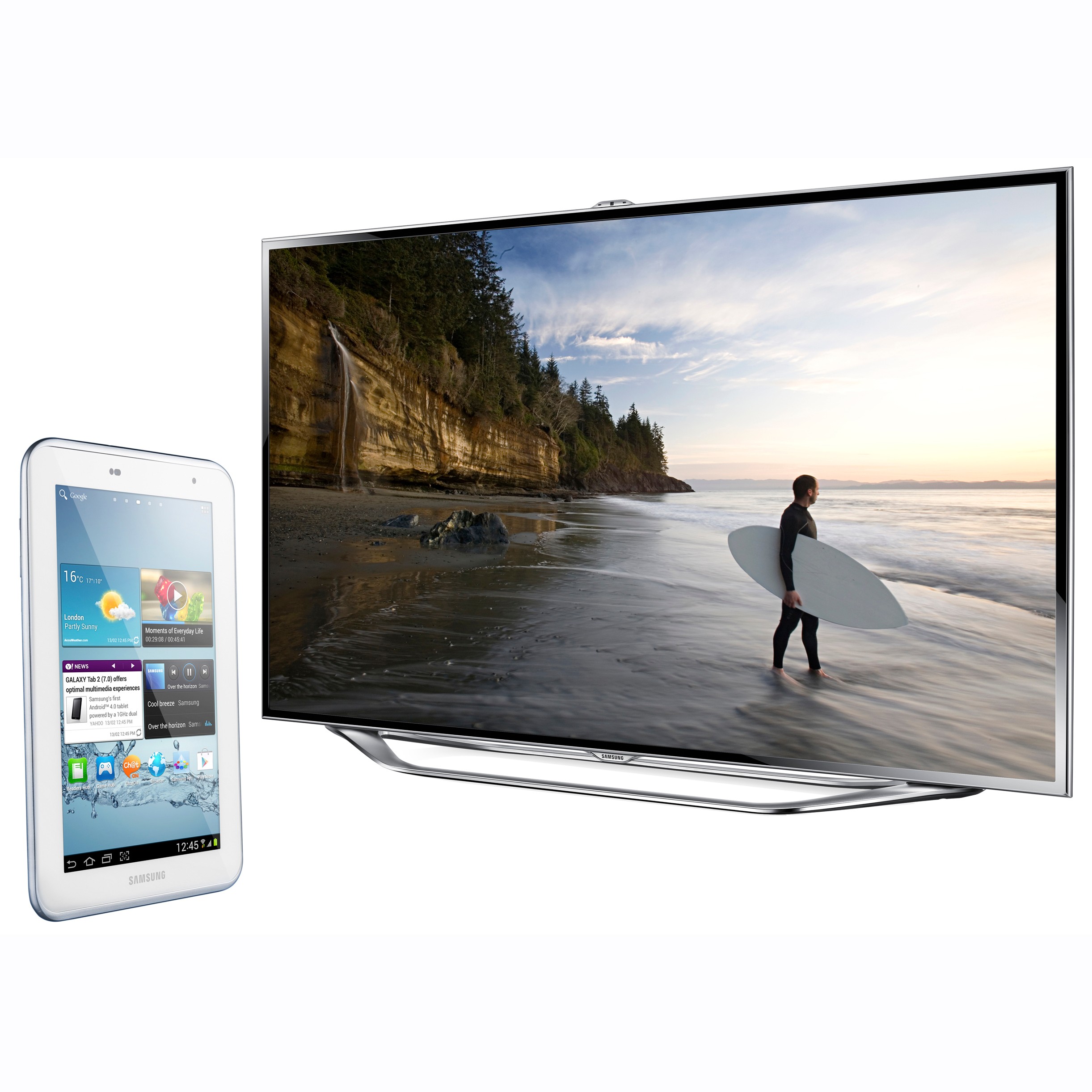 Samsung 65" 8 Serie SMART-TV ES8005 + 7" Galaxy Tab II