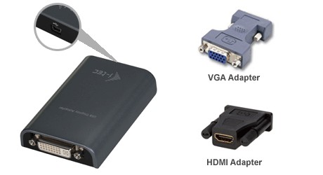i-tec USB FullHD Adapter Trio DVI-I/VGA/HDMI USB2HDTRIO - adaptér pro monitor