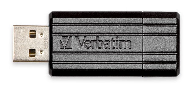 Verbatim USB-minne 8 GB Pinstripe (sort)