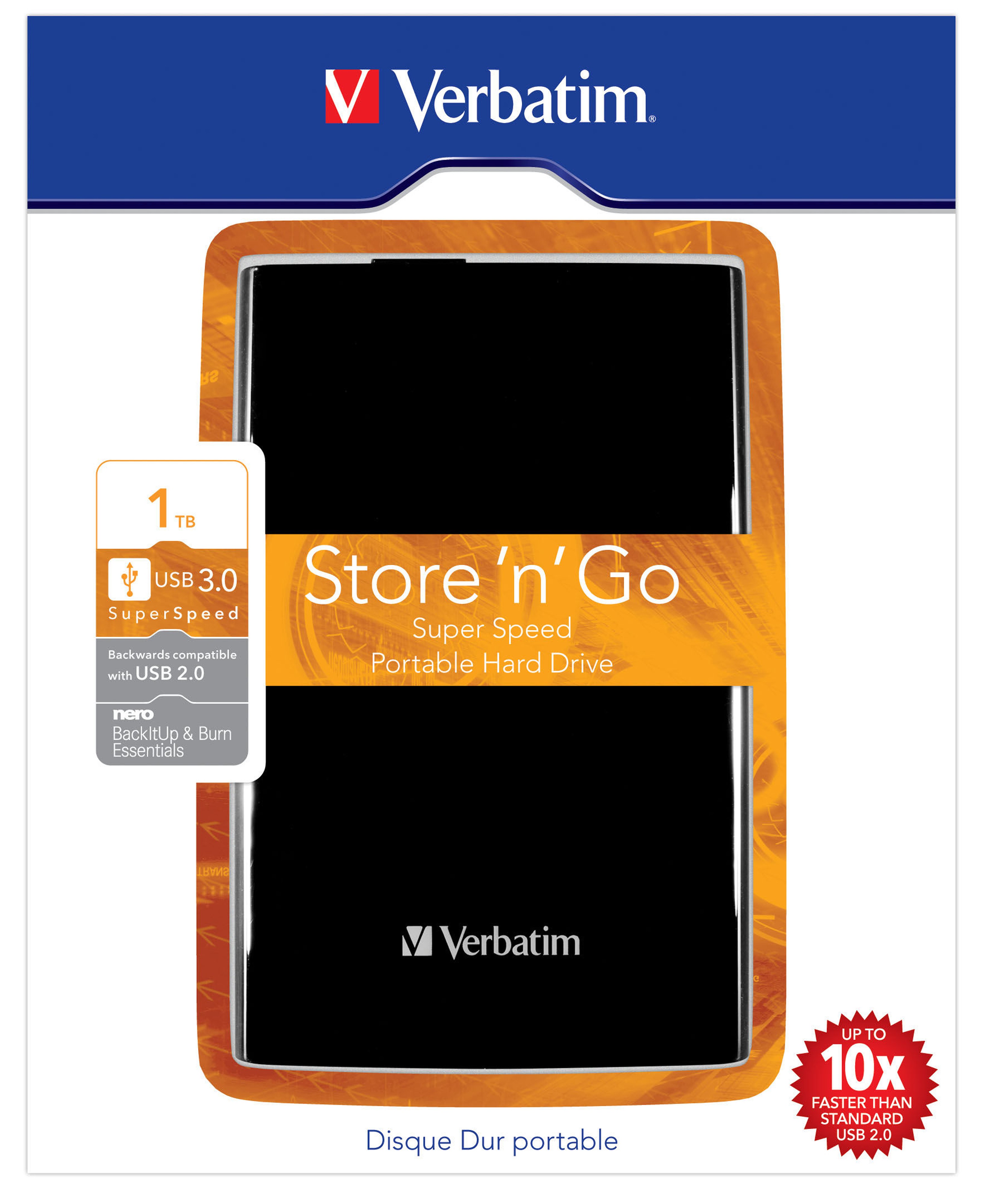 Verbatim Store'n'Go 1TB Ekstern Harddisk (Svart)