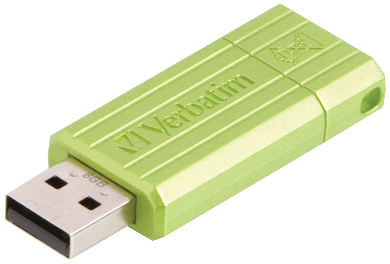 Verbatim 8 GB Pinstripe USB-minne (grønn)