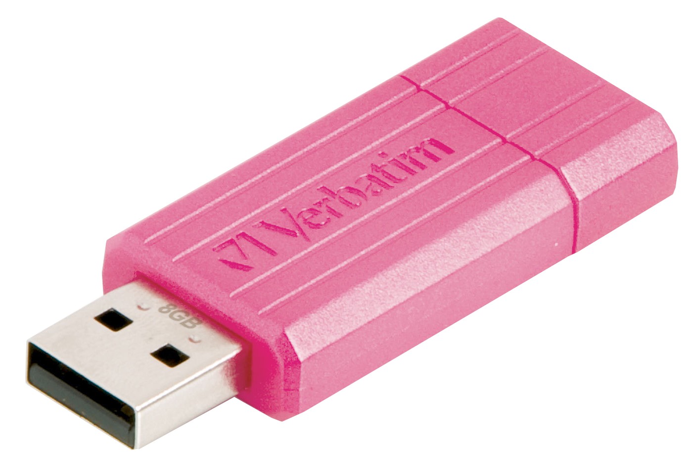 Verbatim 8 GB Pinstripe USB-minne (rosa)