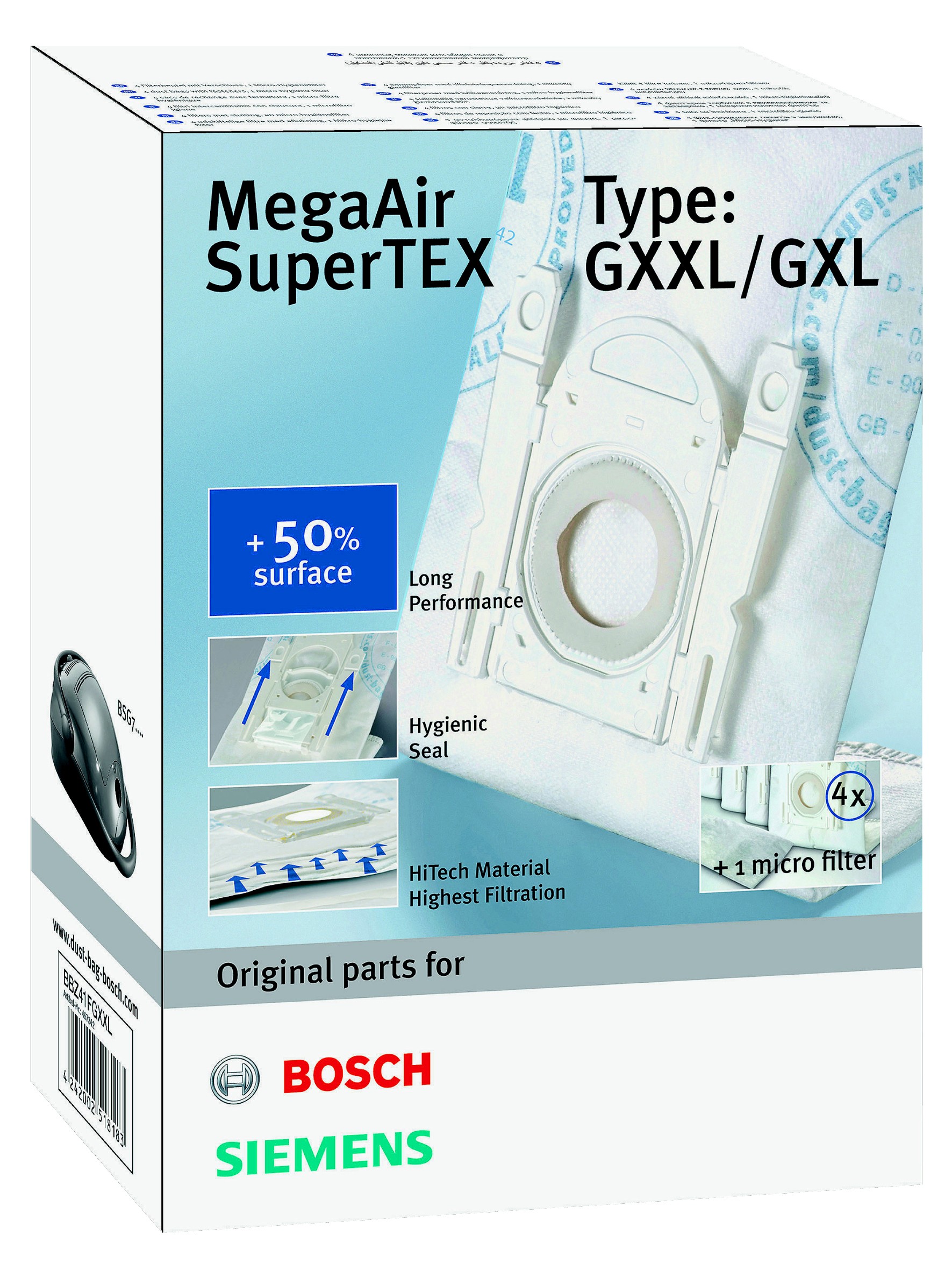 Siemens støvsugerpose XXL
