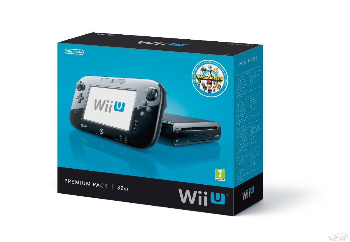Wii U Premium Pack Black + Nintendo Land - herní konzole