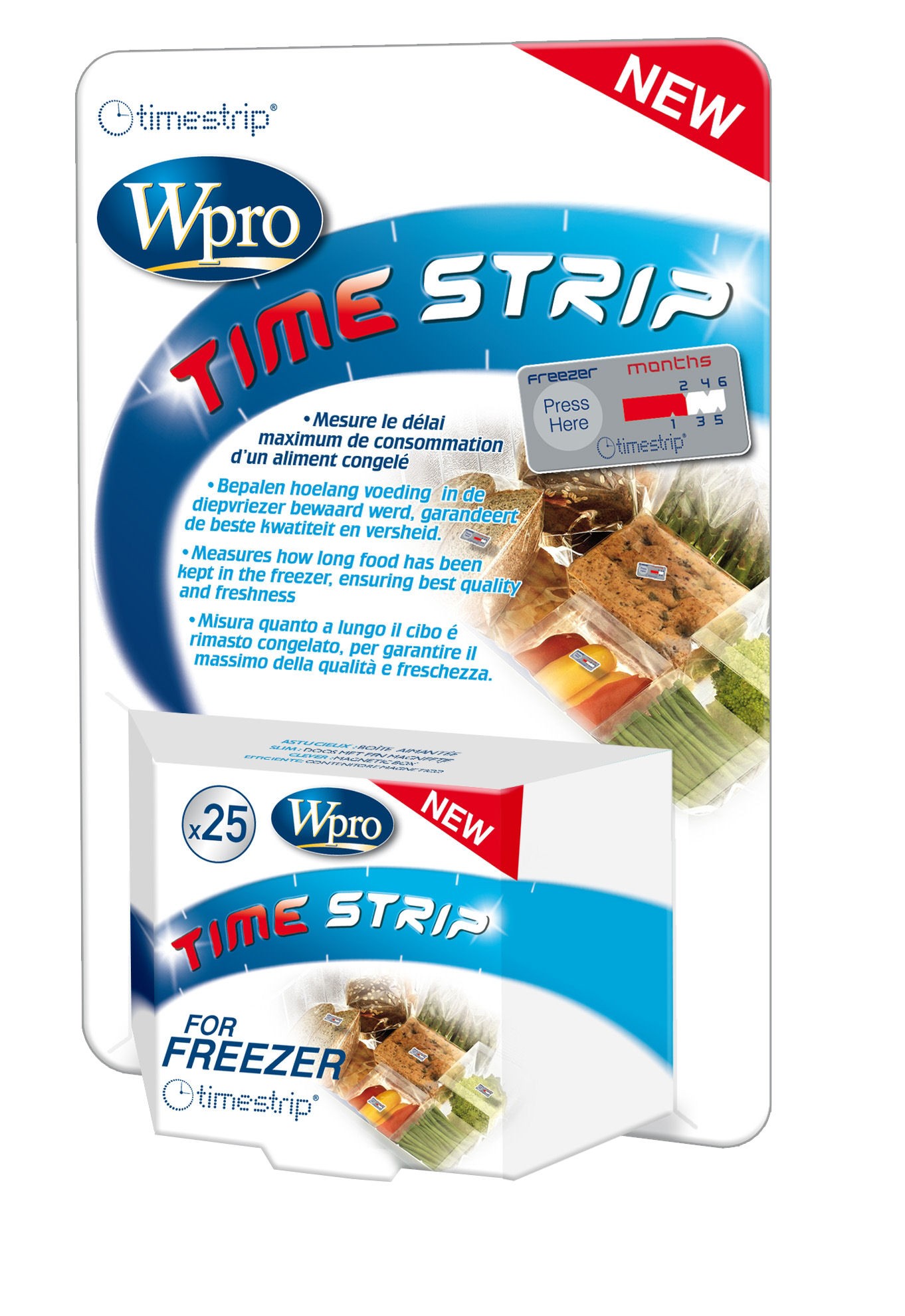 Wpro Timestrip för frys (25 st)