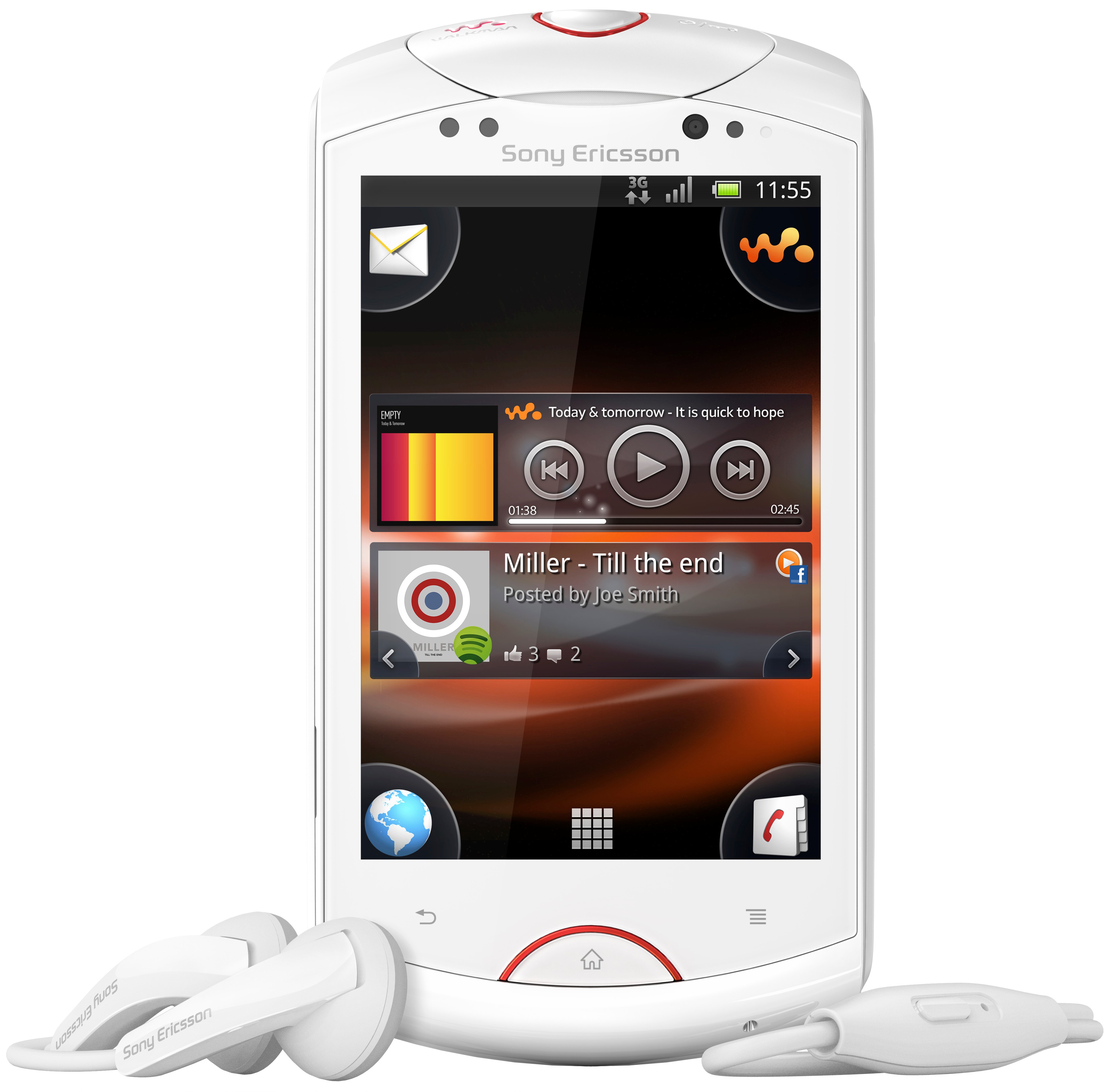 Sony Ericsson Live Walkman Smartphone WT19i (vit)