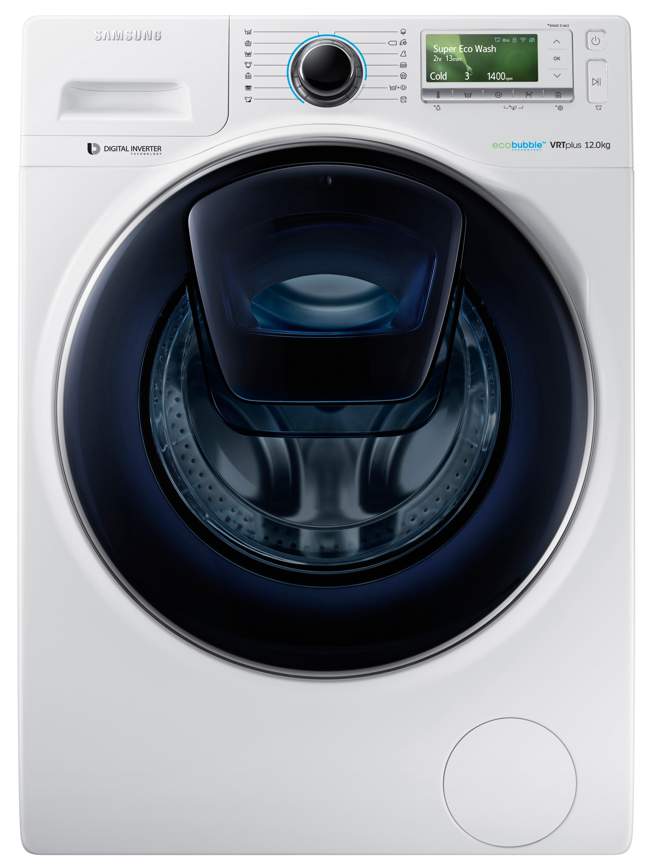 Samsung addwash tvättmaskin ww12k8402ow tvättmaskin elgiganten