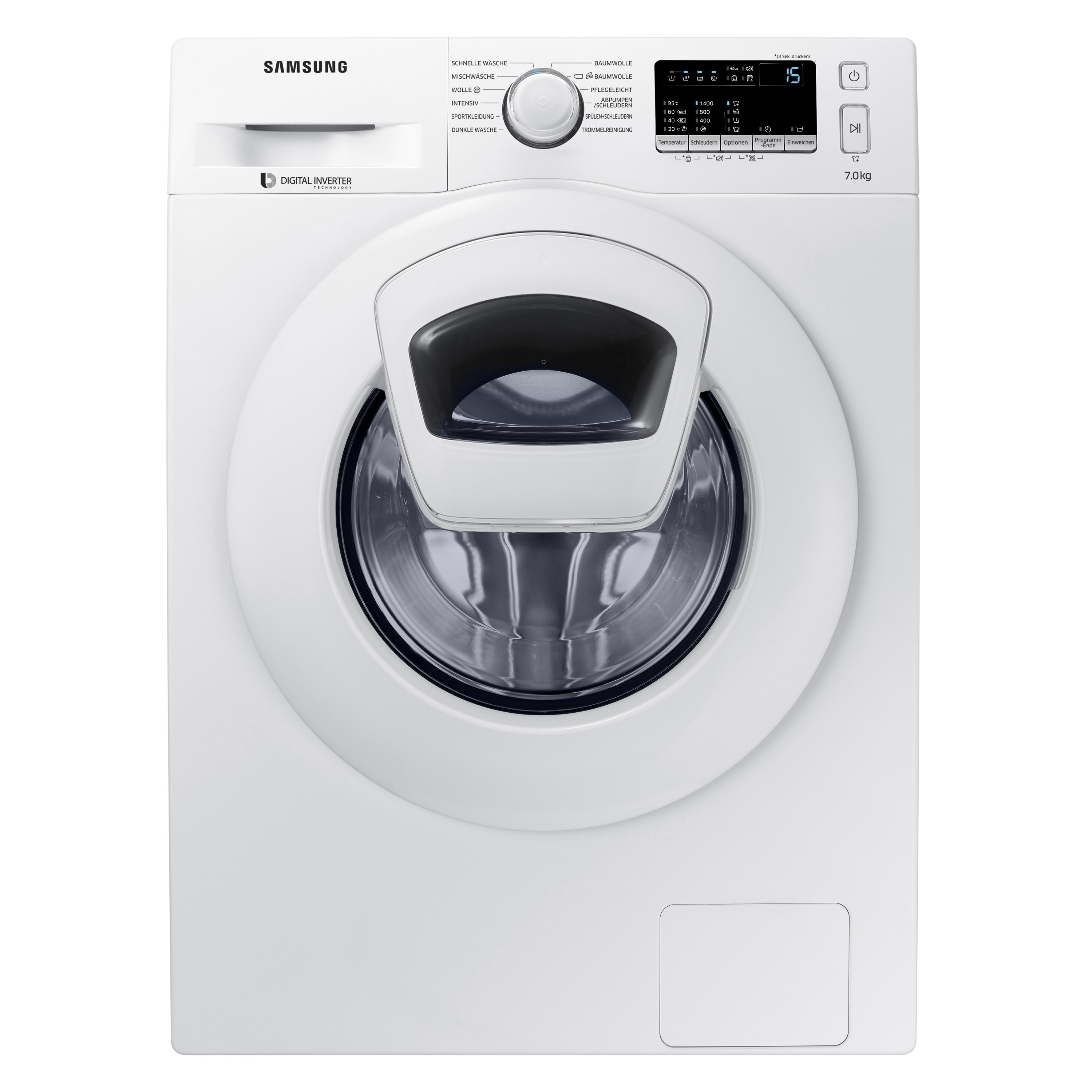 Samsung addwash tvättmaskin ww70k4420yw tvättmaskin elgiganten