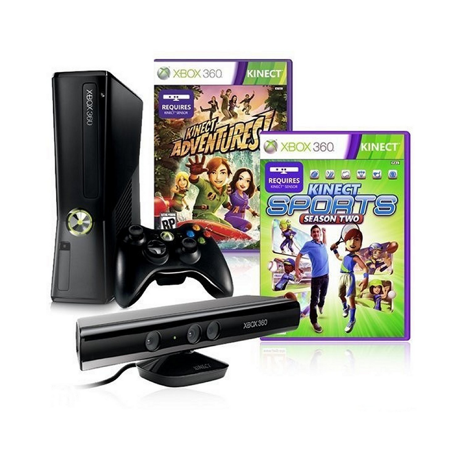 X360 4GB Kinect Bundle + Kinect Sports 2 + Kinect Adventures - hern&aacute; konzola