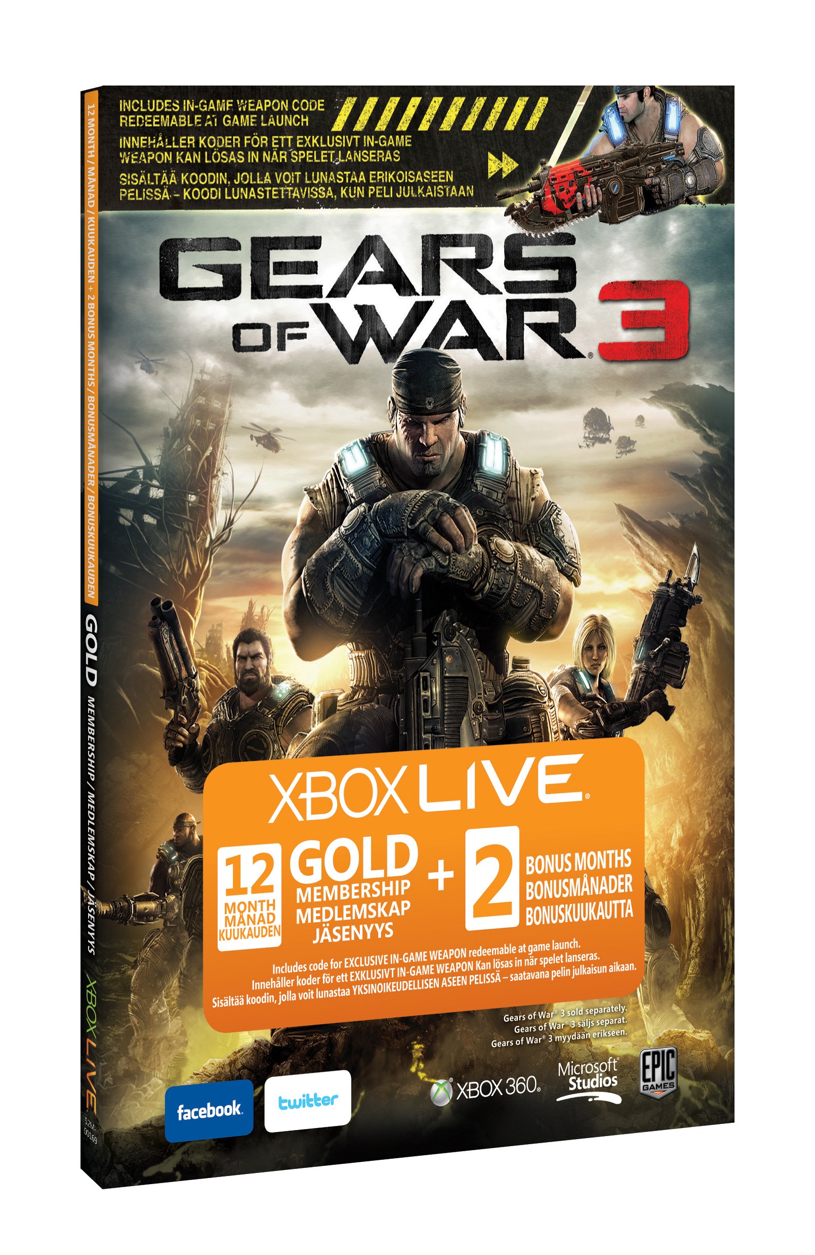 Xbox Live 12 M&aring;nader Gold Gears of War (X360)