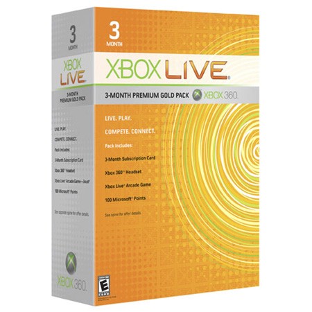 Xbox 360 Live – Zlaté členstvo na 3 mesiace