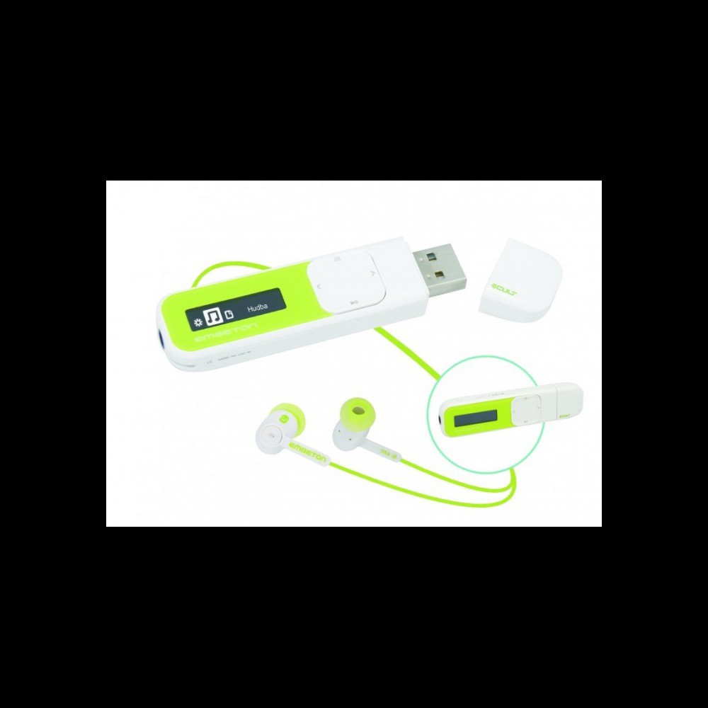 Emgeton Cult X6 4GB zelená/bílá - MP3 přehrávač