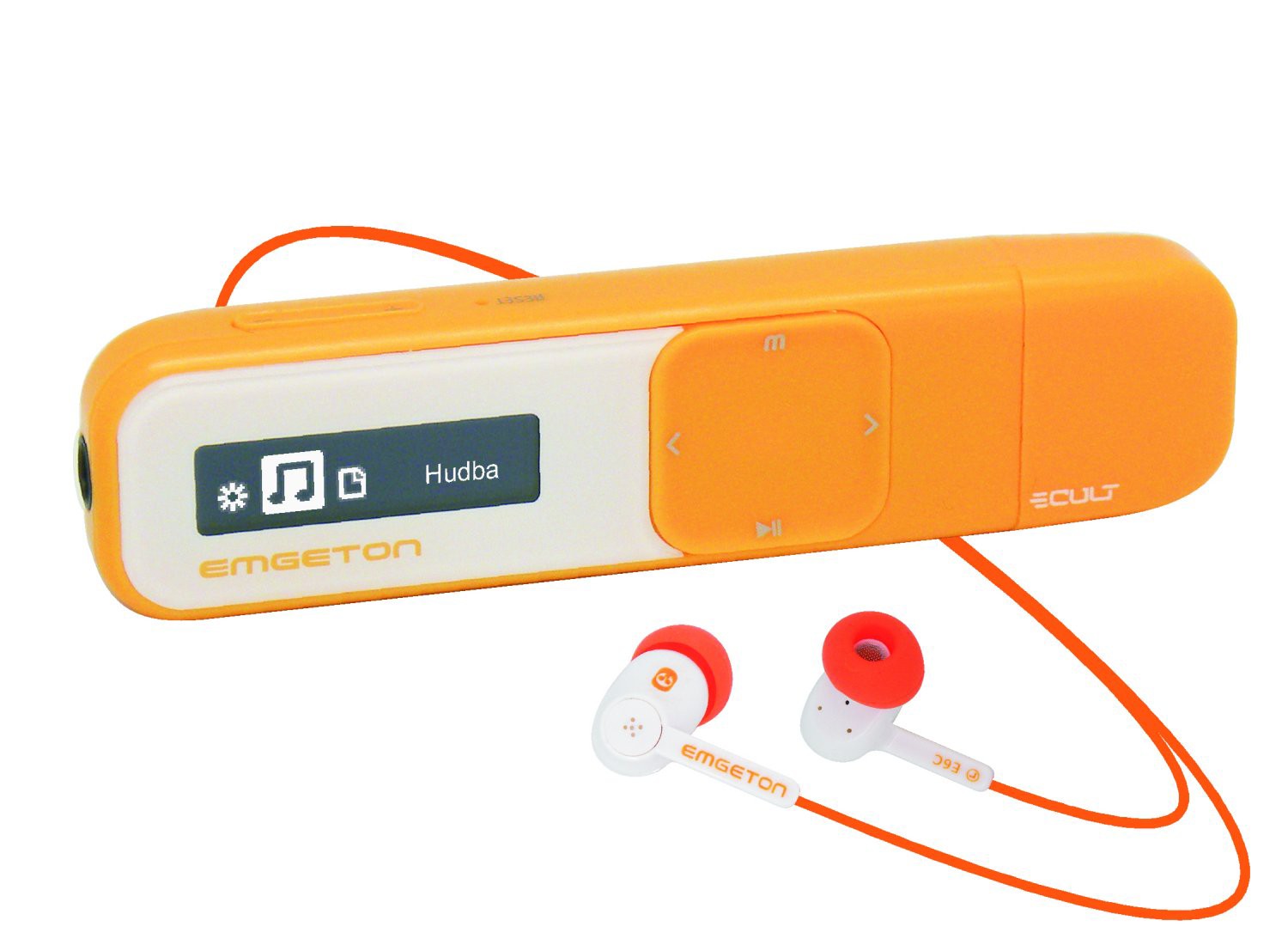 Emgeton Cult X6 8GB oranžová/bílá - MP3 přehrávač