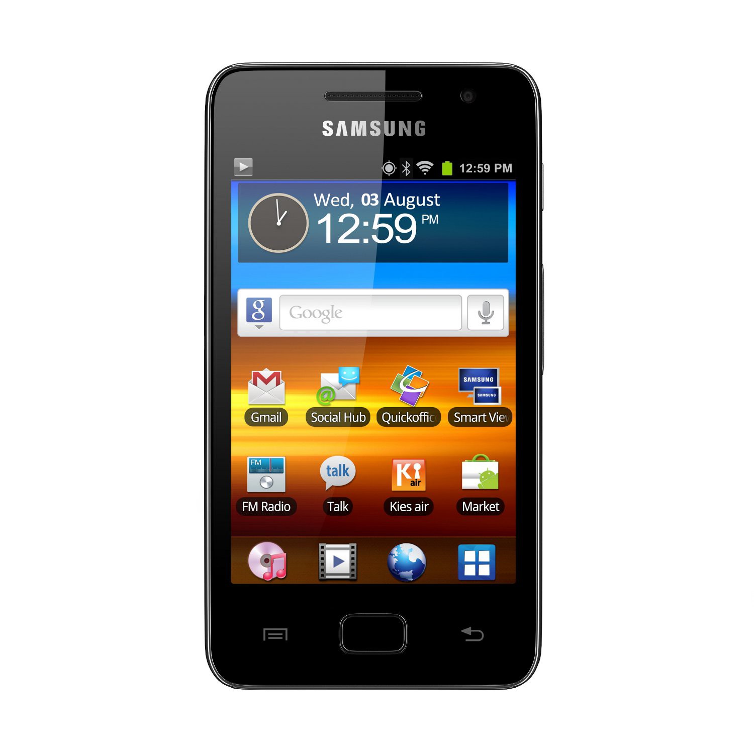 Samsung Galaxy S Wi-Fi 3.6 8GB- MP4 přehrávač