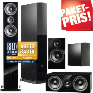 Audio Pro 5.1 högtalarpaket Blue Diamond V3