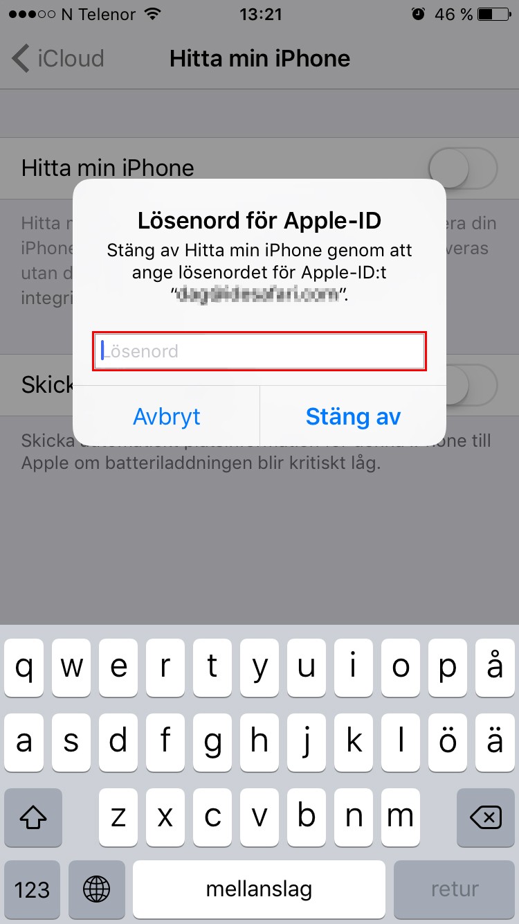 Stänga Av Hitta Min Iphone