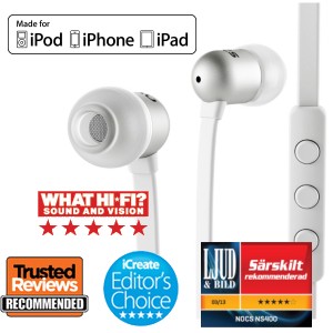 Nocs NS400 Hörlurar till iOS (vit)