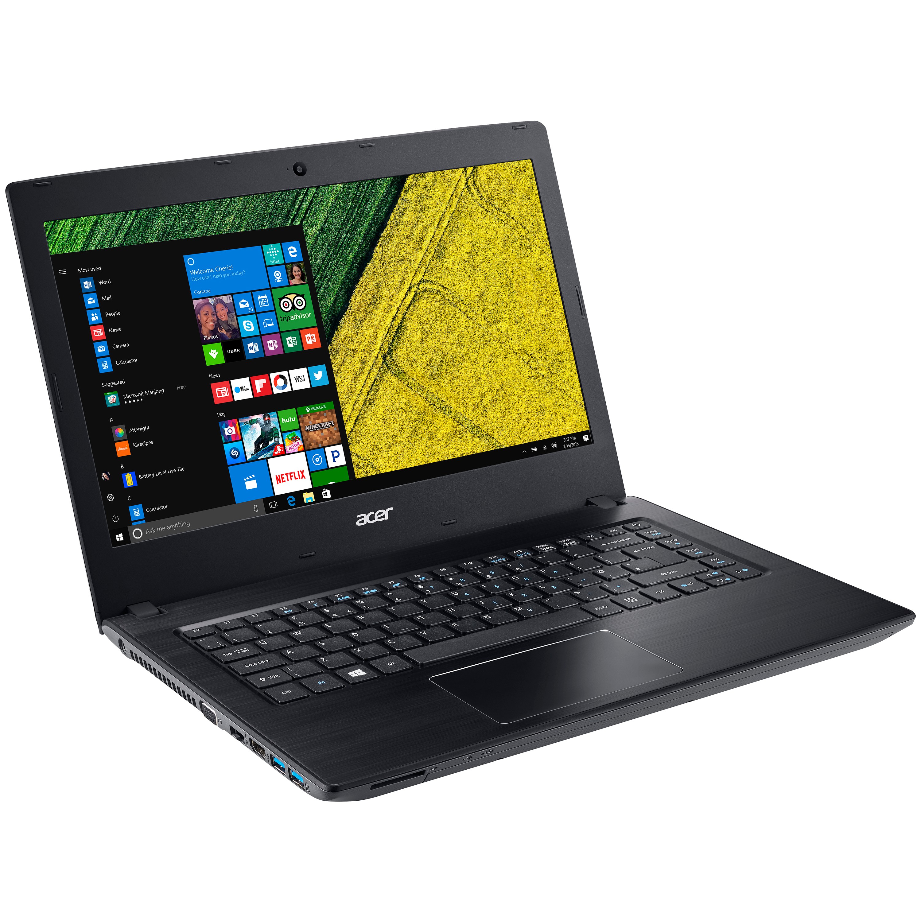 Acer Aspire E5 14" bærbar PC (grå/sort)